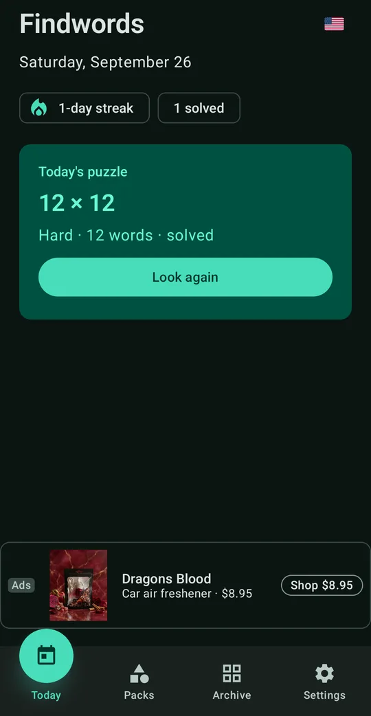Findwords: Word Search Puzzle on Google Play, screen 5